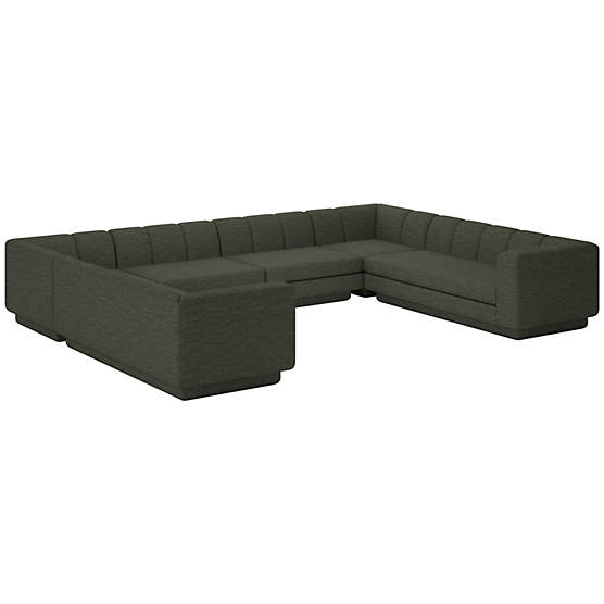 Yarrow 6-Piece U-Shaped Sectional Sofa Curious Evergreen