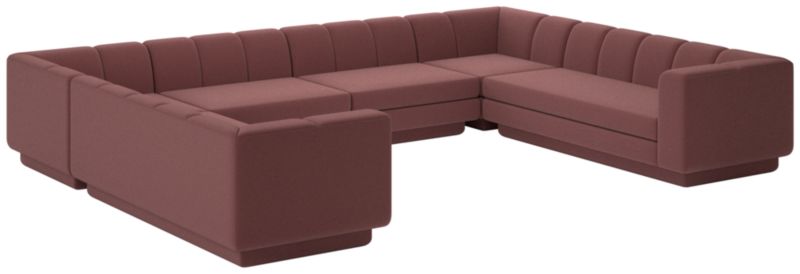 Yarrow 6-Piece U-Shaped Sectional Sofa Lisbon Rose Brown - image 0 of 8