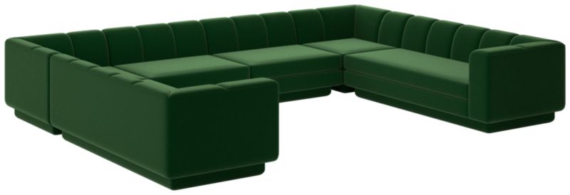 Yarrow 6-Piece U-Shaped Sectional Sofa Como Emerald - image 0 of 8