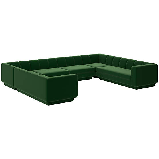 Yarrow 6-Piece U-Shaped Sectional Sofa Como Emerald
