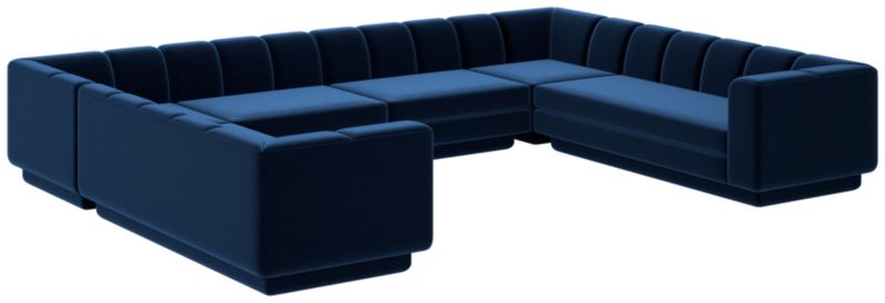 Yarrow 6-Piece U-Shaped Sectional Sofa Como Indigo - image 0 of 8