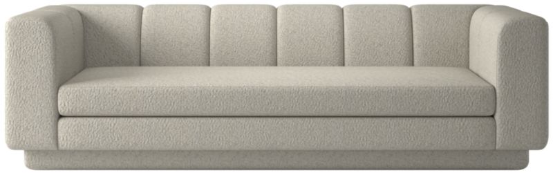 Yarrow 97.5 Sofa Faux Sheepskin Natural - image 0 of 9