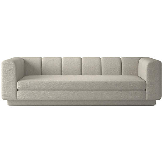 Yarrow 97.5 Sofa Faux Sheepskin Natural