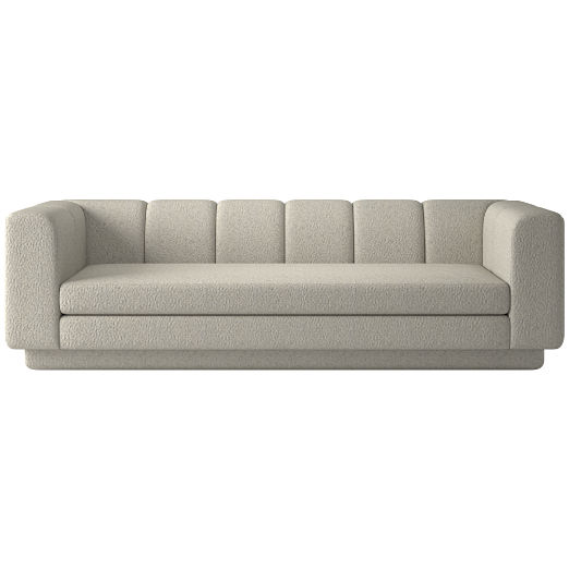 Yarrow 97.5 Sofa Faux Sheepskin Natural