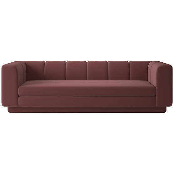 Yarrow 97.5 Lisbon Rose Brown Sofa
