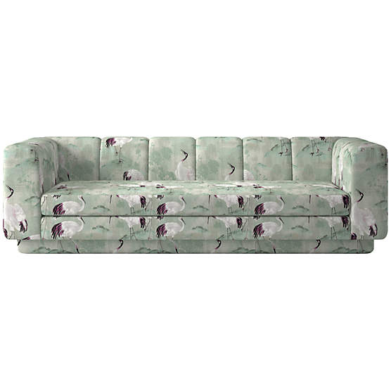 Yarrow 97" Sofa Cranes Mint