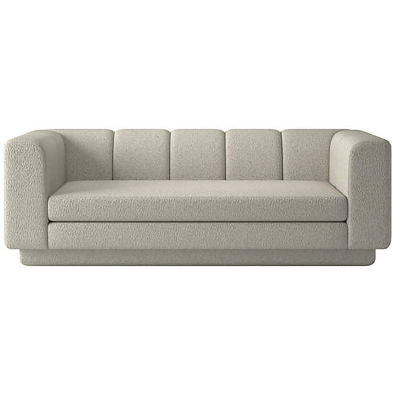 Yarrow 84" Sofa Faux Sheepskin Natural