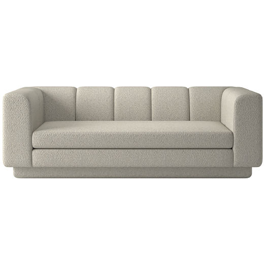 Yarrow 84" Sofa Faux Sheepskin Natural
