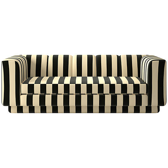 Yarrow 84" Sofa Stripe Black and White