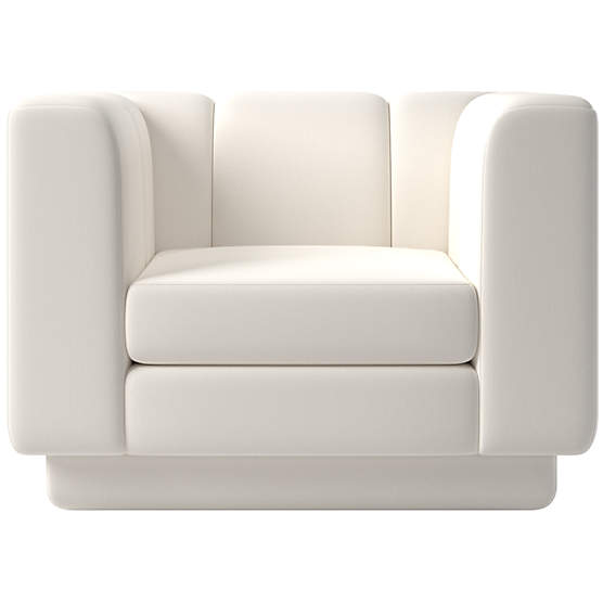 Yarrow Swivel Chair Coverlet Snow