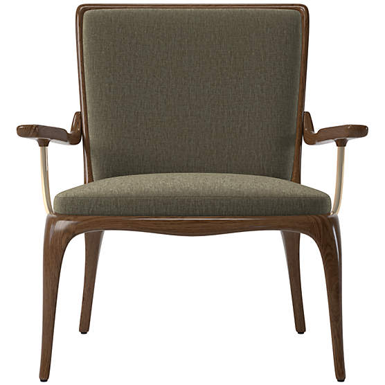 Colby Chair with Oak Frame Coverlet Otter