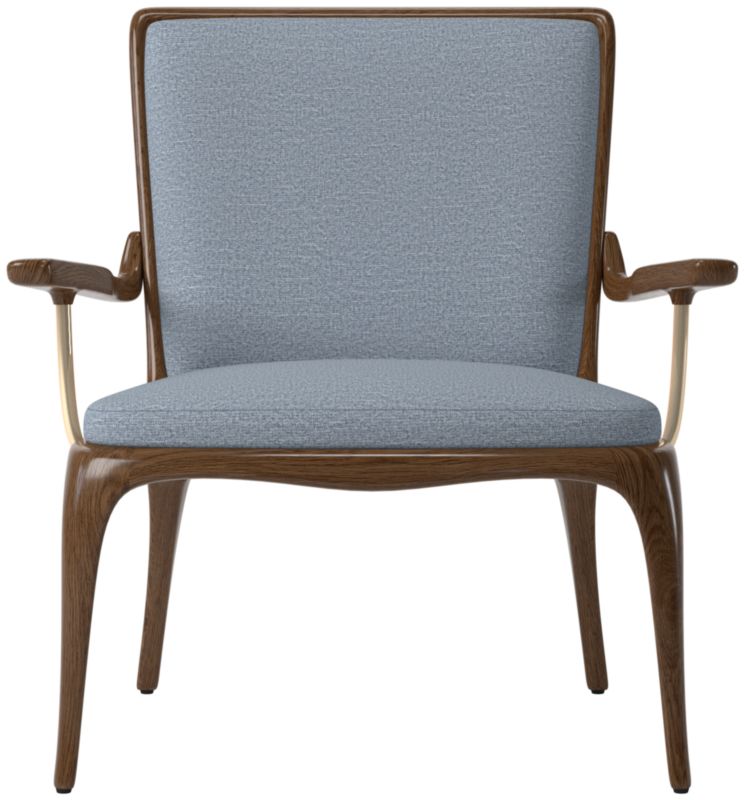 Colby Chair with Oak Frame Curious Ocean | CB2
