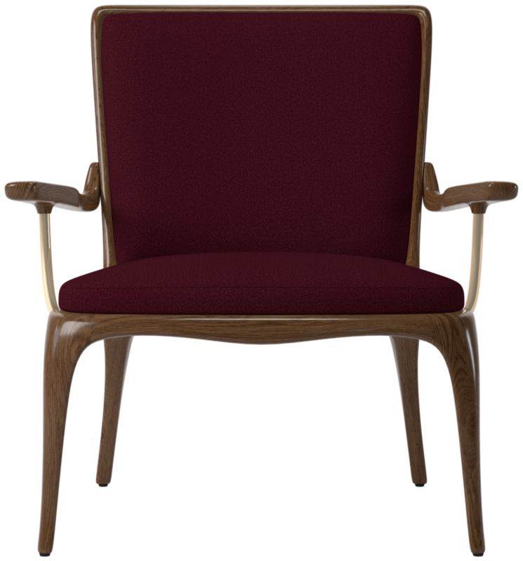 Colby Chair with Oak Frame Luca Oxblood | CB2