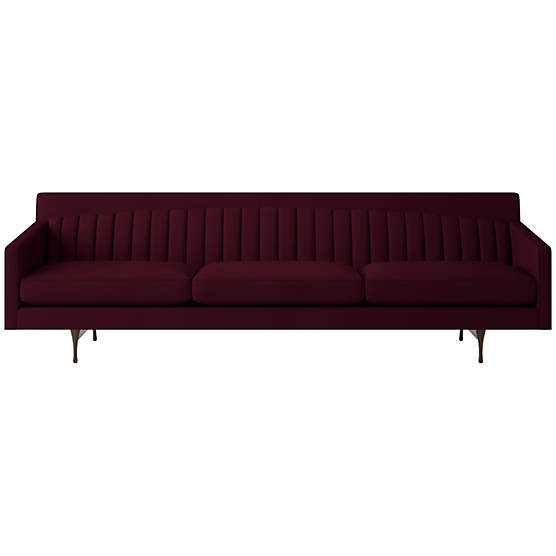 Symmetric Sofa 103" Luca Oxblood