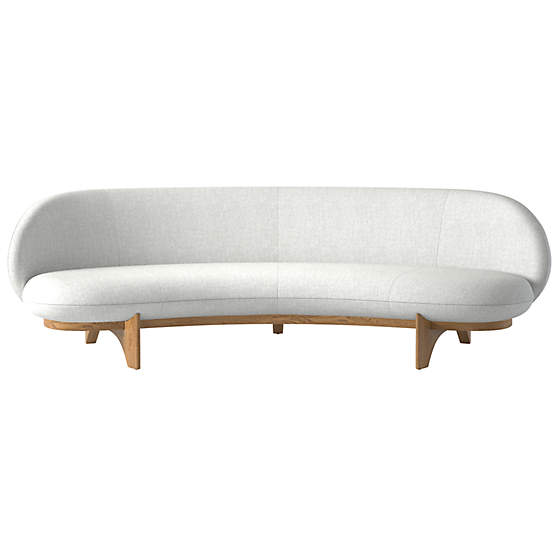 Newt 97" Curved Sofa Elliot Dove