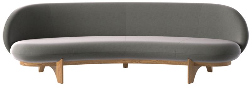 Viewing product image Newt 97" Curved Sofa Luca Storm - image 1 of 8