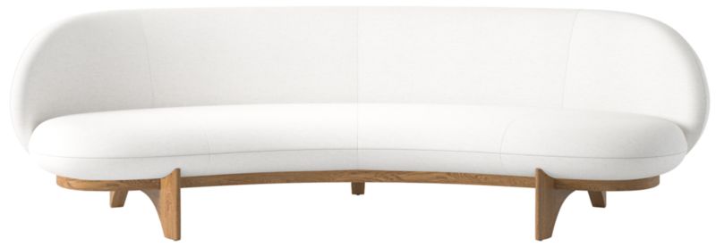 Viewing product image Newt 97" Curved Sofa Curious Linen - image 1 of 8