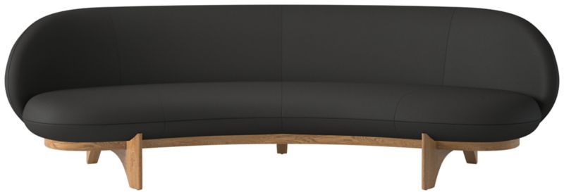 Viewing product image Newt 97" Curved Sofa Kanvas Ebony - image 1 of 8