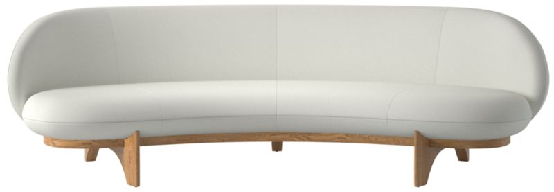Viewing product image Newt 97" Curved Sofa Colourwash Snow - image 1 of 8