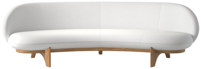 Viewing product image Newt 97" Curved Sofa Nomad Marshmallow - image 1 of 8