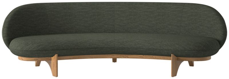 Viewing product image Newt 97" Curved Sofa Curious Evergreen - image 1 of 8