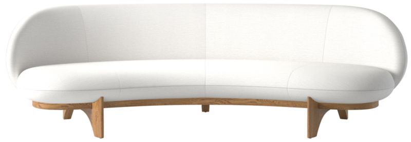 Viewing product image Newt 97" Curved Sofa Curious Dove - image 1 of 8