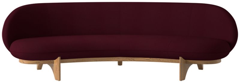 Viewing product image Newt 97" Curved Sofa Luca Oxblood - image 1 of 8