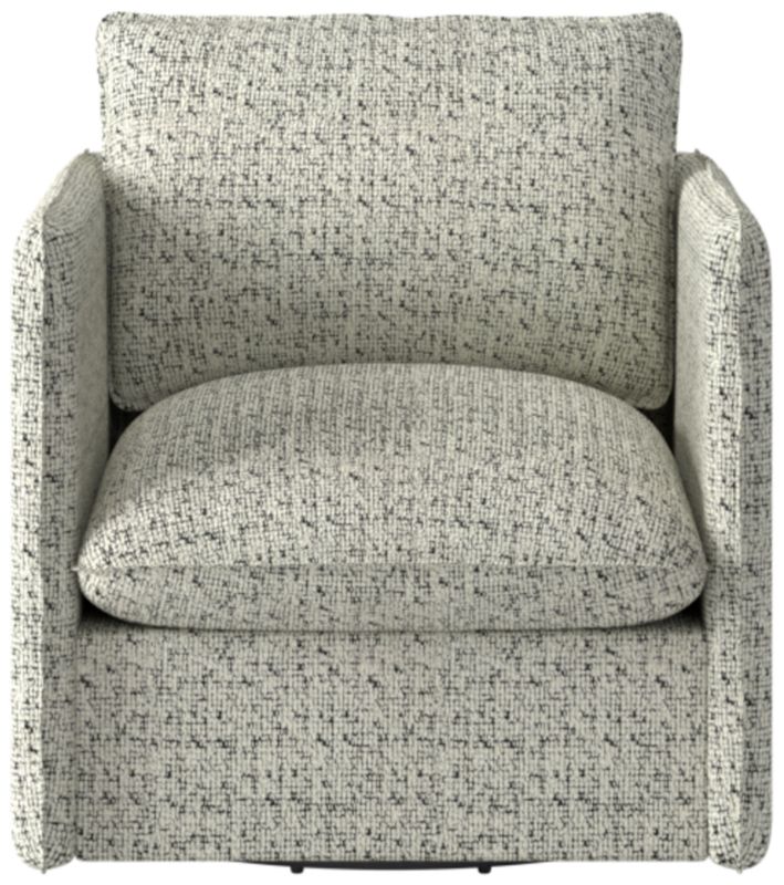 Viewing product image Corroy Natural Linen Swivel Chair - image 1 of 10