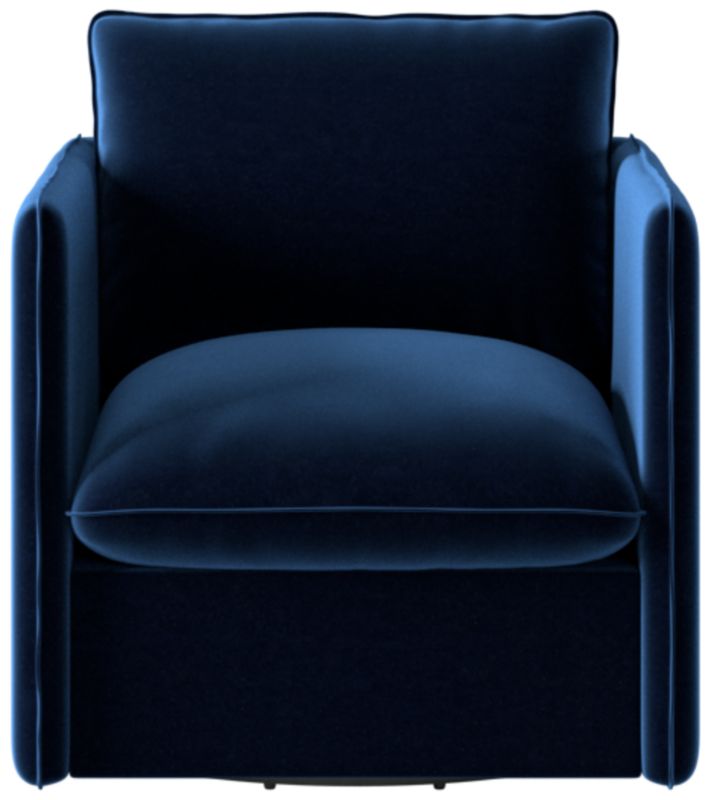 Viewing product image Corroy Natural Linen Swivel Chair - image 1 of 10