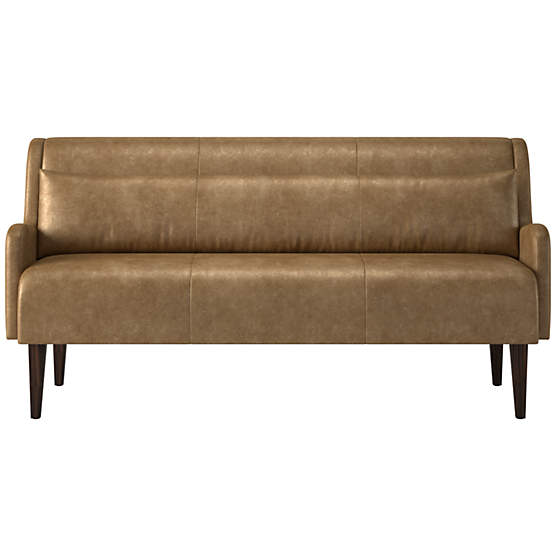 Roycroft 70" Leather Dining Bench Bello Saddle