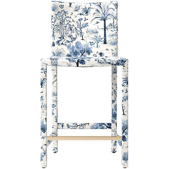 Nigel Landscape Blue Counter Stool