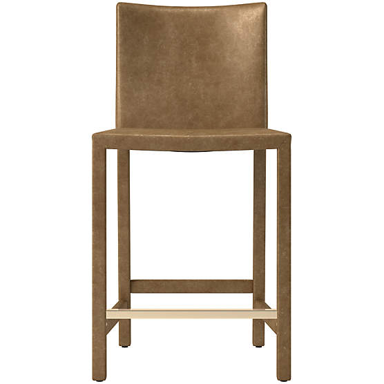 Nigel Leather Counter Stool Bello Saddle