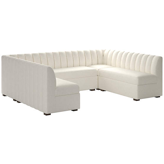 Duncan U-Shaped Dining Banquette Camila Oyster