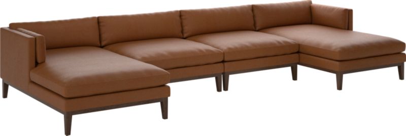 tobacco leather sectional Forte Brown 6pc. Power Reclining Upholstered in rich Lucia Tobacco Italian leather it offers a soft yet durable seating experience perfectly complemented by warm brown wood legs Oxford Furniture 6-Piece Leather Power