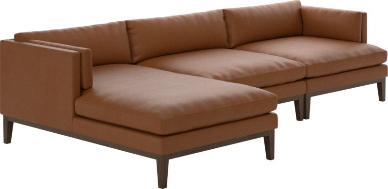 tobacco leather sectional Hochheim Completely upholstered in soft Puglia Sycamore leather Brown Leather Chesterfield Sectional Inspiration