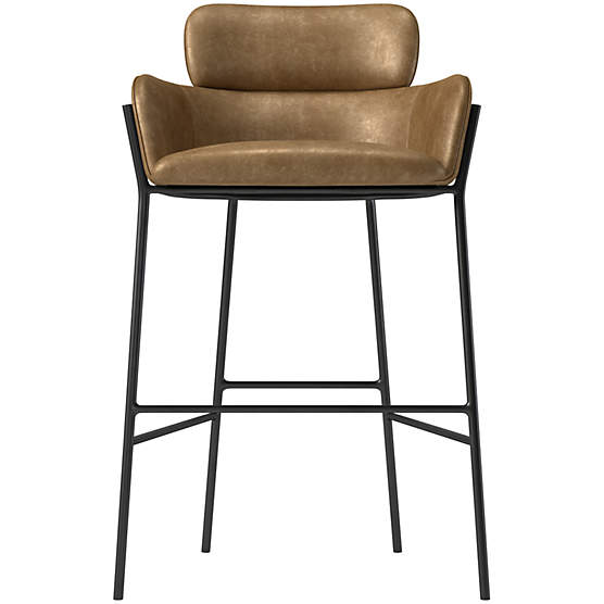 Azalea Leather Bar Stool Bello Saddle