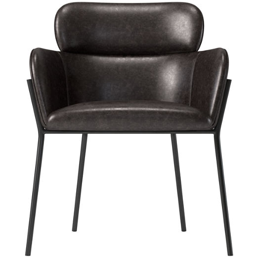Azalea Leather Chair Bello Black