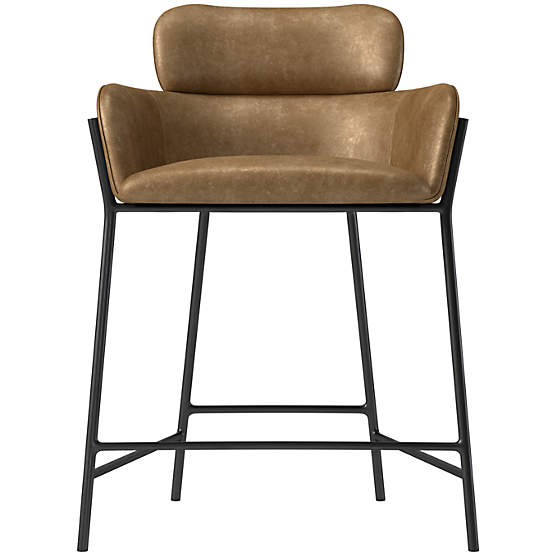 Azalea Leather Counter Stool Bello Saddle