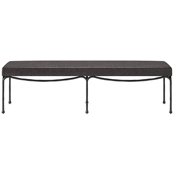 Journey 60" Leather Bench Bello Black