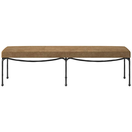Journey 60" Leather Bench Bello Saddle