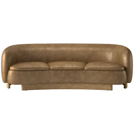 Muir 90" Leather Sofa Bello Saddle