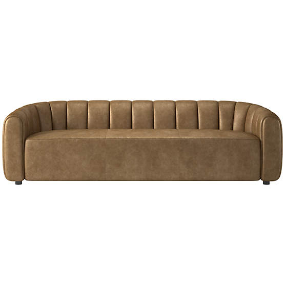 Fitz 97.5" Leather Sofa Bello Saddle