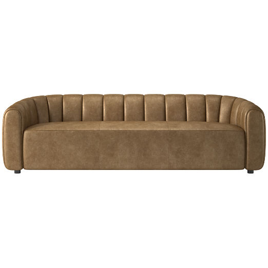 Fitz 97.5" Leather Sofa Bello Saddle