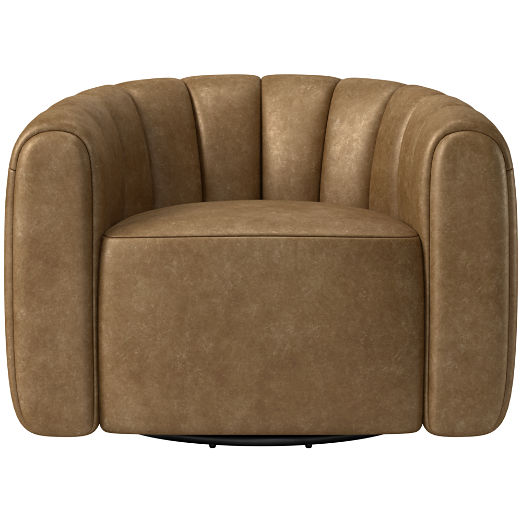 Fitz Leather Swivel Chair Bello Saddle