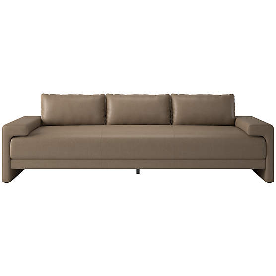 Camden 101" Leather Sofa Bello Grey