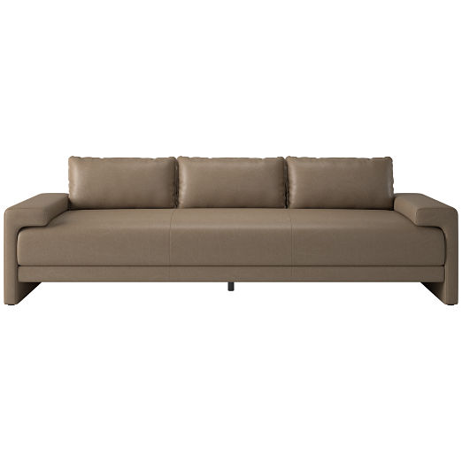 Camden 101" Leather Sofa Bello Grey