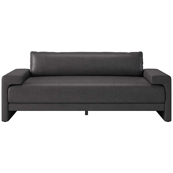 Camden 81" Leather Sofa Bello Black