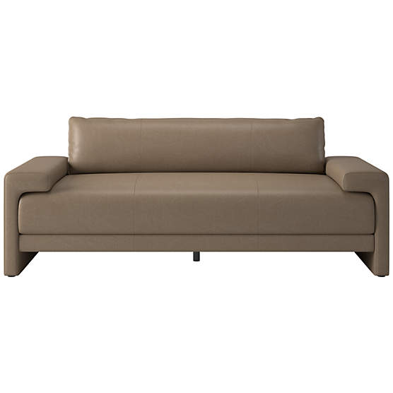 Camden 81" Leather Sofa Bello Grey
