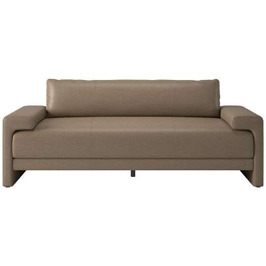 Camden 81" Leather Sofa Bello Grey