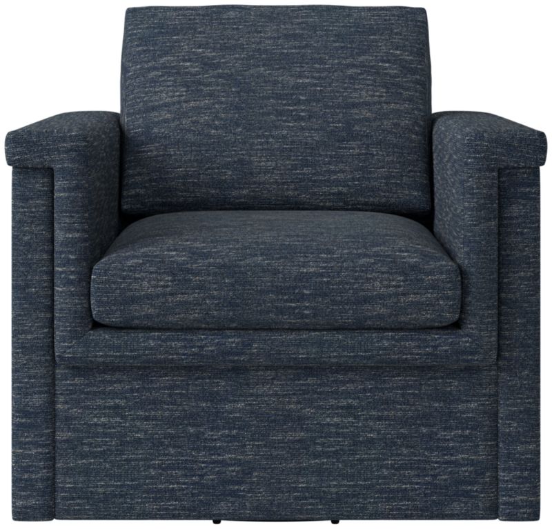 Viewing product image Ceva Light Blue Performance Velvet Swivel Chair - image 1 of 10